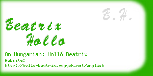 beatrix hollo business card