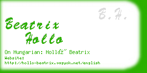 beatrix hollo business card